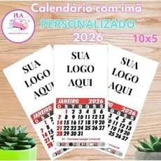 50 Unidades de Mini Calendário 2026 Personalizado Com Sua Logo
