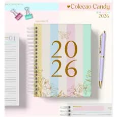 Agenda 2026 Coleção Candy Datada Com Horário