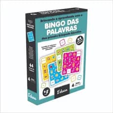 Jogo Educativo Bingo Palavras Madeira Pedagógico Didático Alfabetização Infantil