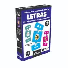 Jogo Educativo Descobrindo As Letras 78 Peças - Madeira