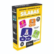 Sílabas Quebra-cabeça Animais Educativos Didático Escolar Alfabetização Madeira Pedagógico