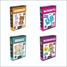 Jogos Pedagógicos Alfabetização Educativos de madeira Pré Escolar