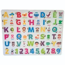 Tabuleiro letras de Alfabeto números coloridos em mdf, aprenda de forma divertida