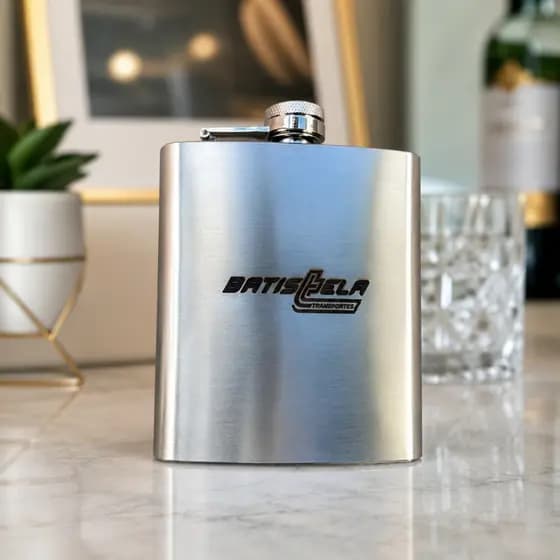 Cantil Porta Whisky Bebida Personalizado Aço Inox Presente