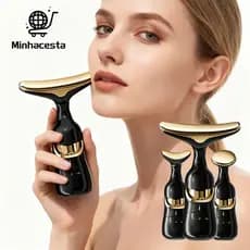 Massageador Facial Eletrico 3 Em 1 Lifting Skin Vibratório Antirrugas Rejuvenescedor Portátil N7
