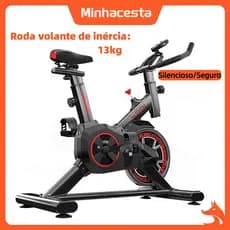 Bicicleta Spinning WCT Fitness com Sensor Cardíaco Suporta até 120kg Exercício em Casa Ergométrica