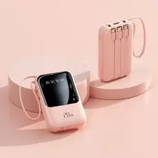 Power Bank 10000mAh - 4 Cabos Inclusos - Compacto, Portátil e Carga Rápida -A6