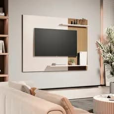 QUEIMA DE ESTOQUE Painel de TV 50 Polegadas Com Nichos Mdp  Suspenso Para Sala Quarto Televisao
