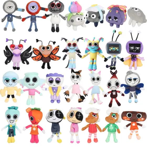Dandy's World Plush Twisted Yatta Roblox Scraps Brinquedos de Pelúcia Macios Presentes de Aniversário para Fãs, Meninos