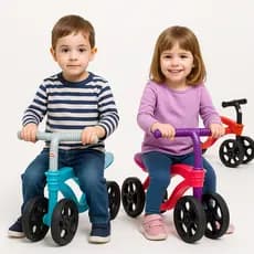 Bicicleta De Equilíbrio Andador Bebê 4 Rodas Infantil Sem Pedal Patinete Rolemã Unitoys