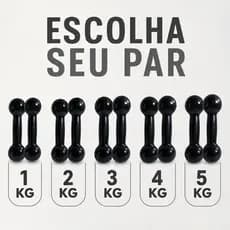 Par de Halteres Emborrachados Bola 1kg a 5kg Peso P/ Academia Musculação