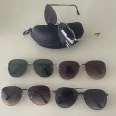 Óculos de Sol Aviador Unissex Lente Degradê/Preta Proteção UV 400 com Estojo – Estilo Clássico