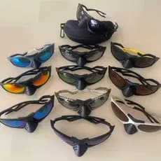 Óculos de Sol Tático Masculino UV400 com Máscara Destacável Antivento para Ciclismo e Esportes