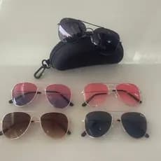 Óculos de Sol Infantil Aviador – Armação Leve, Lentes Coloridas UV400 com Proteção Contra Raios UV