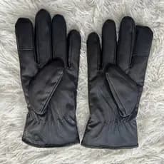 Luvas Masculinas de Couro Sintético com Forro Térmico – Inverno