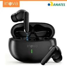 INOVA Fone de Ouvido Bluetooth 5.3 com Cancelamento de Ruído e 50h de Bateria