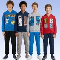Kit 4 Conjunto Moletom Agasalho Masculino Menino Infantil Inverno 10 a 14  Calça Frio Zíper Capuz