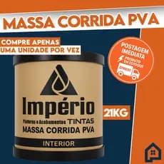 Massa Corrida PVA Revestimento - 21kg Profissional Fácil Aplicação Nivelador