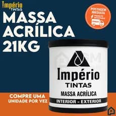 Massa Acrílica Externo Interno 21kg império Premium Ideal Para Parede,Drywall e Isopor