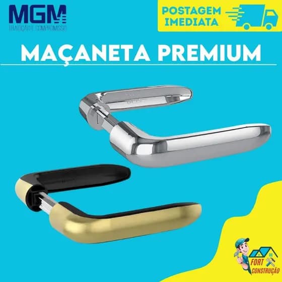 Maçaneta Para Fechadura Alavanca Stilo Cromada / Oxidada Premium MGM