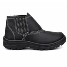 Bota Masculina de Couro para Trabalho Bico PVC com C.A Botina de Segurança EPI