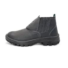 Bota Masculina de Couro para Trabalho Bico PVC com C.A Botina de Segurança EPI Cartom