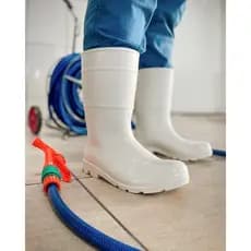 Bota PVC  Branca Chuva Açougue Limpeza Motoqueiro Impermeável ENVIO IMEDIATO