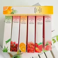 5 Caneta Óleo Hidratante Cutículas Revitalizador Unhas Gel Flores e Frutas VARIADO  (S29)