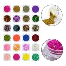 Glitters Flocado Fino Holográfico: 24 Ideal para Nail Art e Unhas Gel （s29)