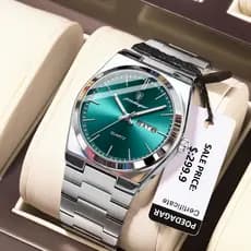 POEDAGAR Luxo Homem Relógio De Pulso Data Semana Militar Relógios Masculinos Luminoso À Prova Dwaterproof Água Aço Inoxi