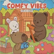 Livro Comfy & cozy books Cute World | Para Colorir