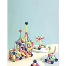 Blocos Magnéticos de Montar com  peças | Brinquedo que Estimula a Criatividade（embala Com sacola）