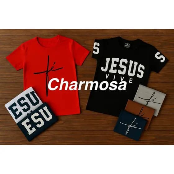 Kit 3 Camiseta Envagélica Gospel 100 % Agodão