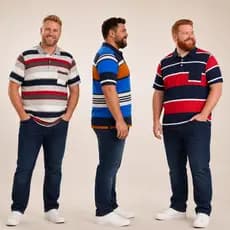 Kit 2 Gola Polo Masculina Plus size Listrada Camisa 100% Algodão