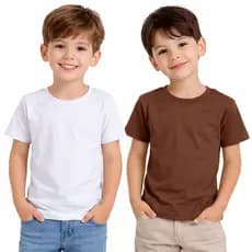 Camiseta Infantil Lisa Básica  Algodão Premium Super Conforto 2 ao 16