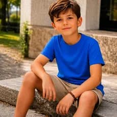 Camiseta para Criança 2 a 16 Anos Cotton Premium com Elastano Roupa Infantil Confortável Toque Suave Alta Qualidade para