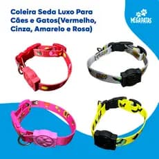 Coleira Seda Luxo Para Pet