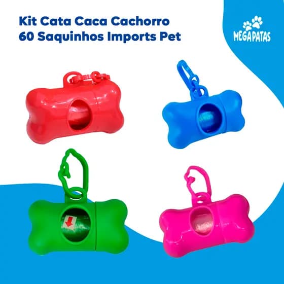 Kit Cata Caca Cachorro 60 Saquinhos Imports Pet