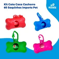 Kit Cata Caca Cachorro 60 Saquinhos Imports Pet