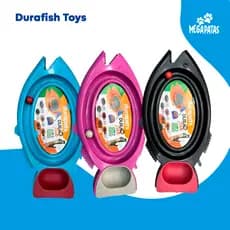 Brinquedo Arranhador 3 em 1 Para Gatos Durafish Toys Durapets com Comedouro