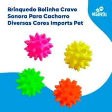 Brinquedo Bolinha Cravo Sonora Para Cachorro Diversas Cores Imports Pet
