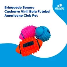 Brinquedo Sonoro Cachorro Vinil Bola Futebol Americano Club Pet