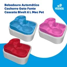 Bebedouro Automático Cachorro Gato Fonte Cascata Bivolt 6 L Mec Pet