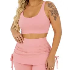 Conjunto Fitness Legging + TOP Nadador Kit Leg Tapa Bumbum e Top Suplex ideal para treino, yoga corrida Cintura Alta