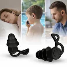 Tampão Ouvido Par 3 Camadas Antiruído Plug Dormir Natação Piscina Estudo Trabalho Protetor Auricular