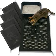 Tapete Coletor de Areia Para Gatos Grande Higiênico Para Gato Preto Anti Sujeira