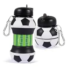 Garrafa Dobrável de Silicone Retrátil 500-ml Portátil Infantil  Futebol garrafa de esportes Ar Livre infantil