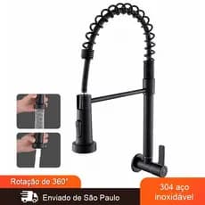 Torneira Gourmet Da Cozinha Única Água fria 304 Aço inox Instalação Na Parede Monocomando Acabamento