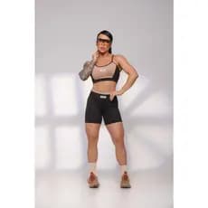 Conjunto de Academia Feminino Short + Top com Zero Transparência e Cintura Alta
