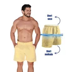 Short Mágico Mauricinho Masculino Com Estampa Oculta Revela na Água Praia Piscina